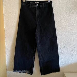 Billabong free fall black wide leg jeans